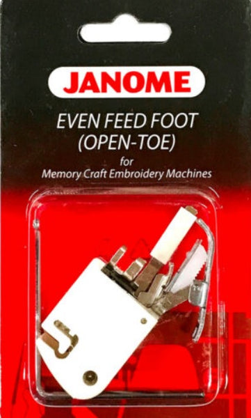 Janome Even Feed Foot (Open Toe) For Memory Craft Machines #200338006 –  Fay's Quilt & Embroidery Studio & Fay Nicoll Judaica Designs